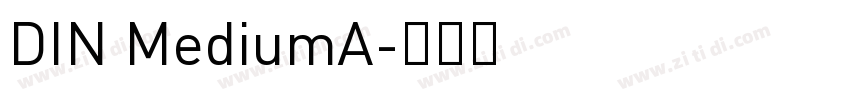 DIN MediumA字体转换